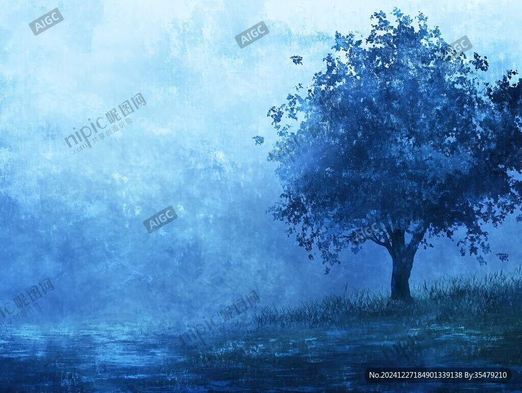 迷霧樹風(fēng)景