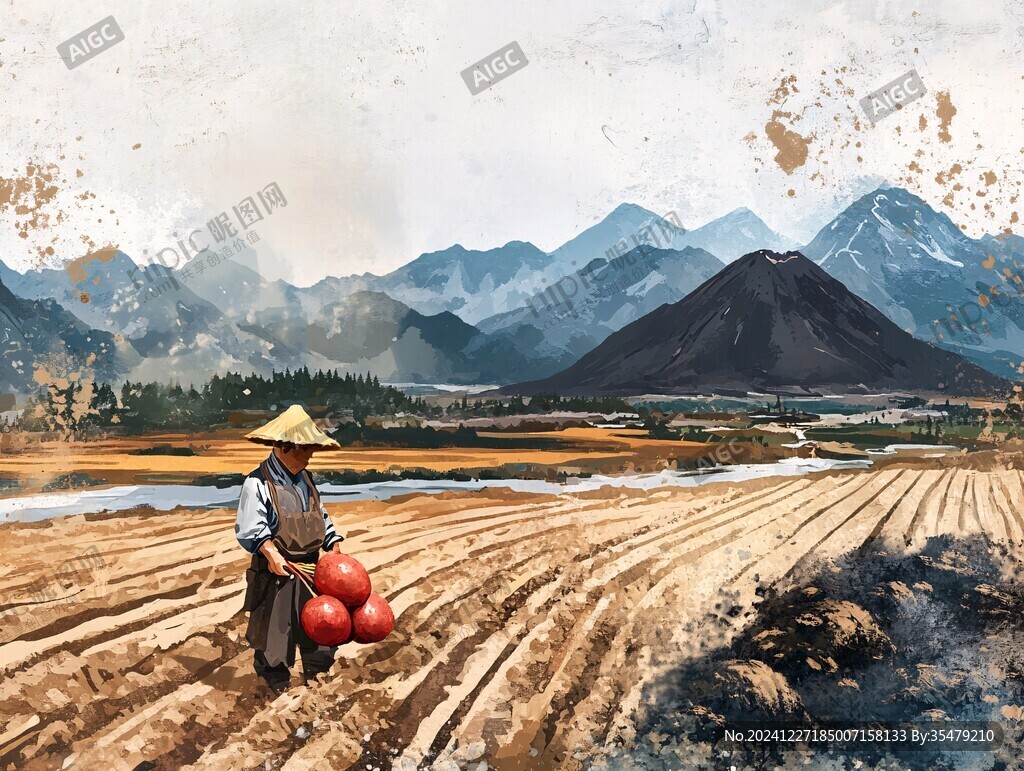 高清農(nóng)耕插畫