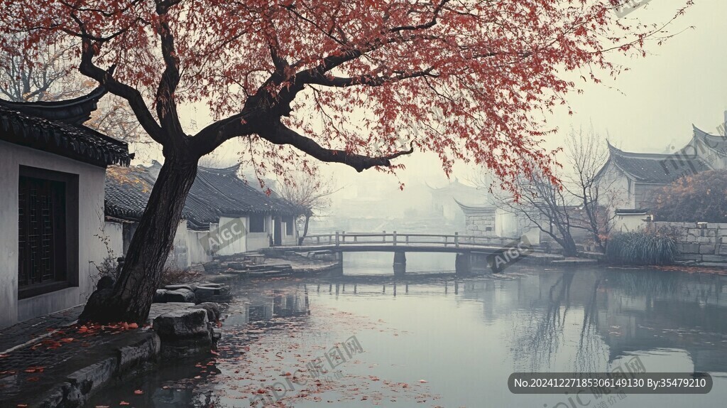 古建秋色江南水鄉