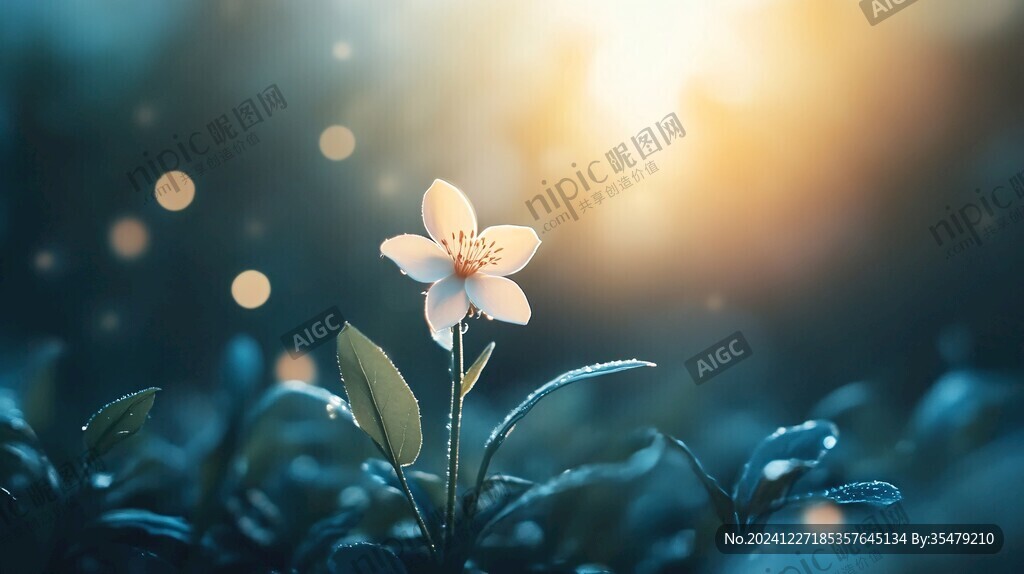 唯美逆光花朵