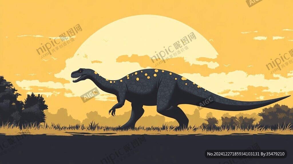 恐龍戶外插畫