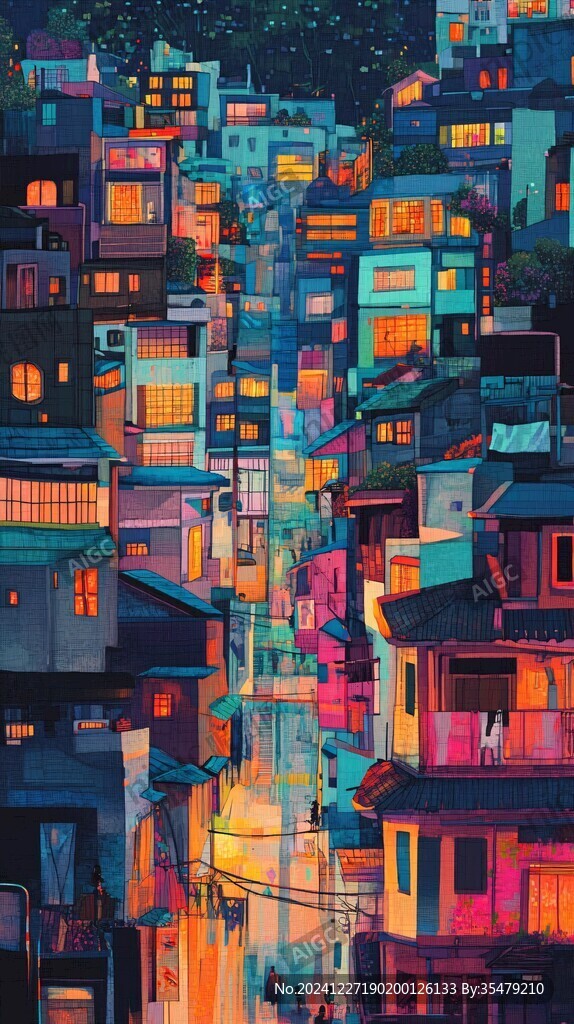 小鎮(zhèn)插畫