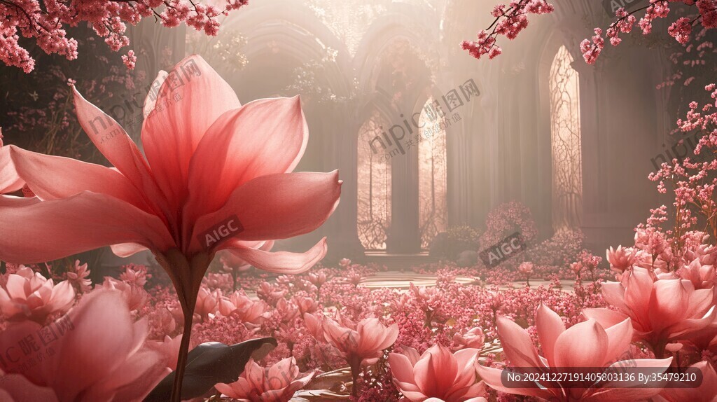 夢幻花卉場景