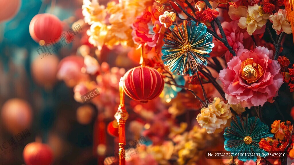 新年春節裝飾花