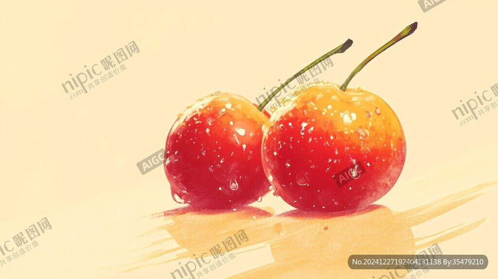 冰糖小番茄插畫