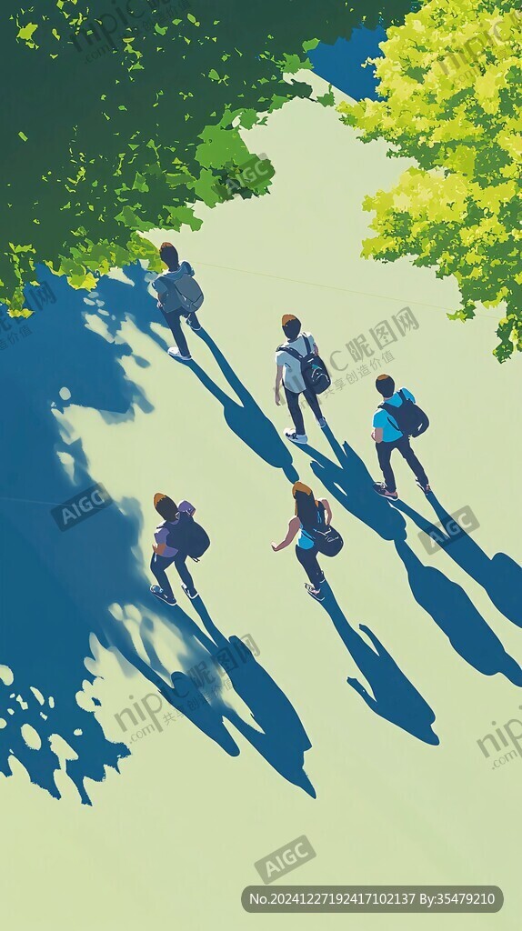 青春校園插畫