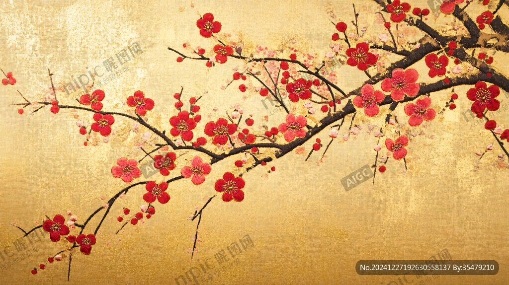 金箔梅花