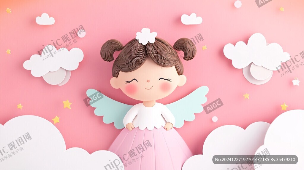 小天使包裝插畫