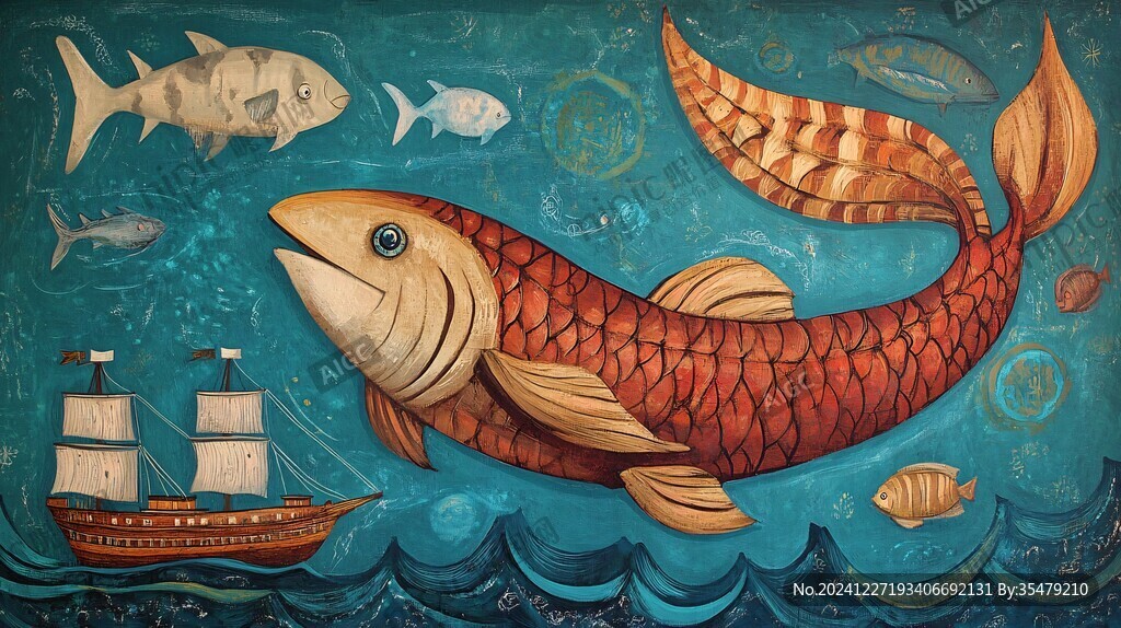 魚餐館壁畫