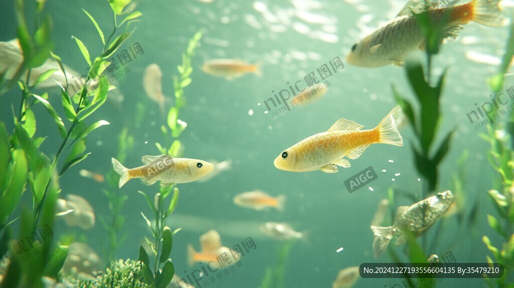 水草里的魚