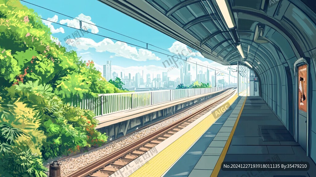 地鐵插畫