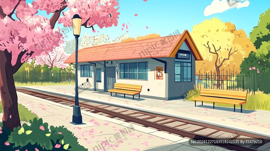 火車站插畫