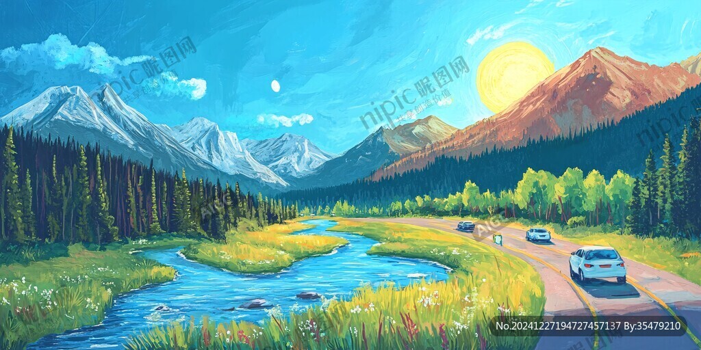 戶外風(fēng)景插畫
