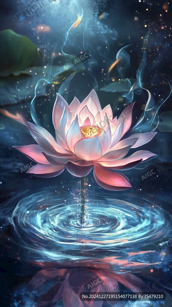 蓮花燈插畫(huà)