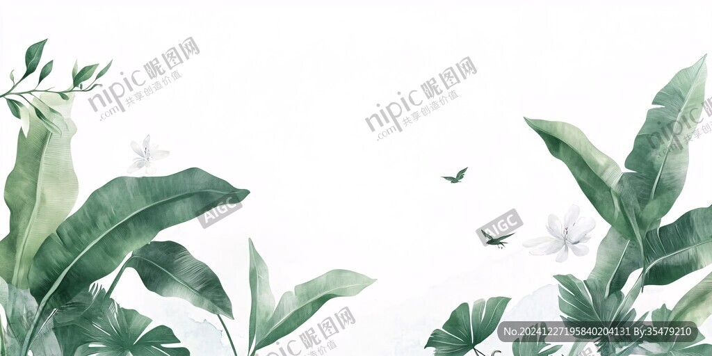 植物背景插畫