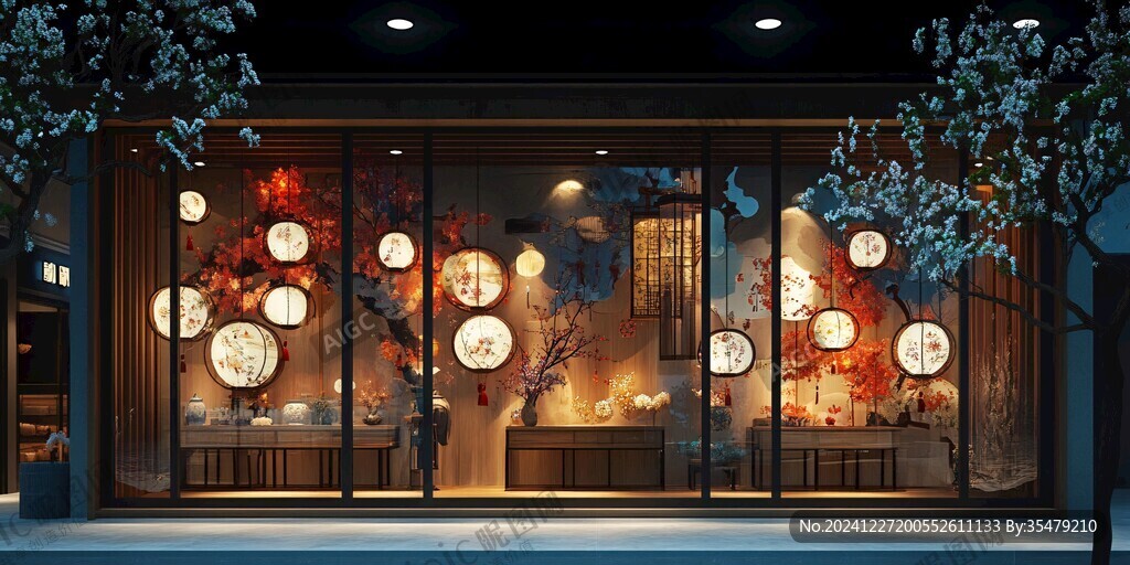 中式珠寶店櫥窗