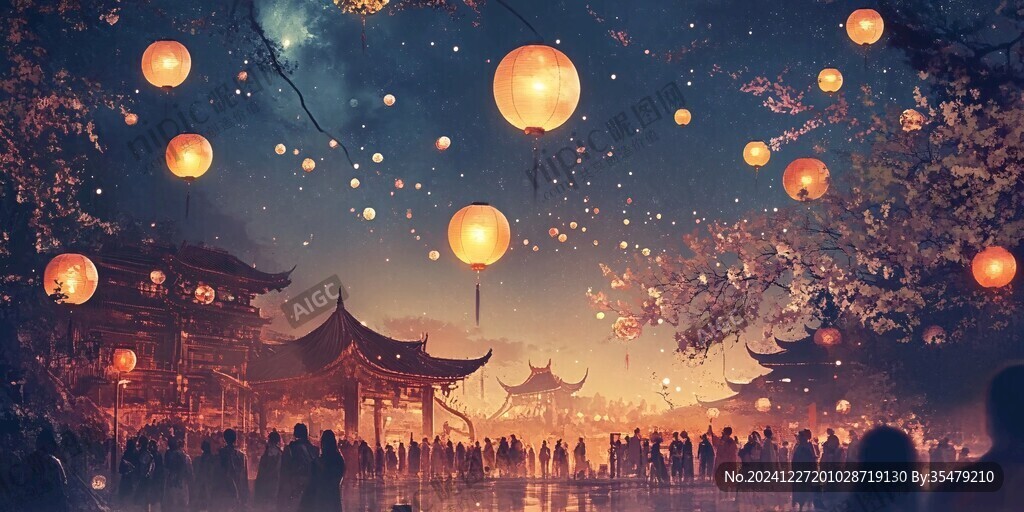 古風夜景