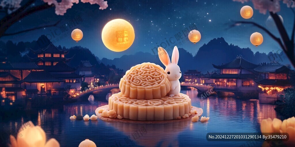 3d月餅場景