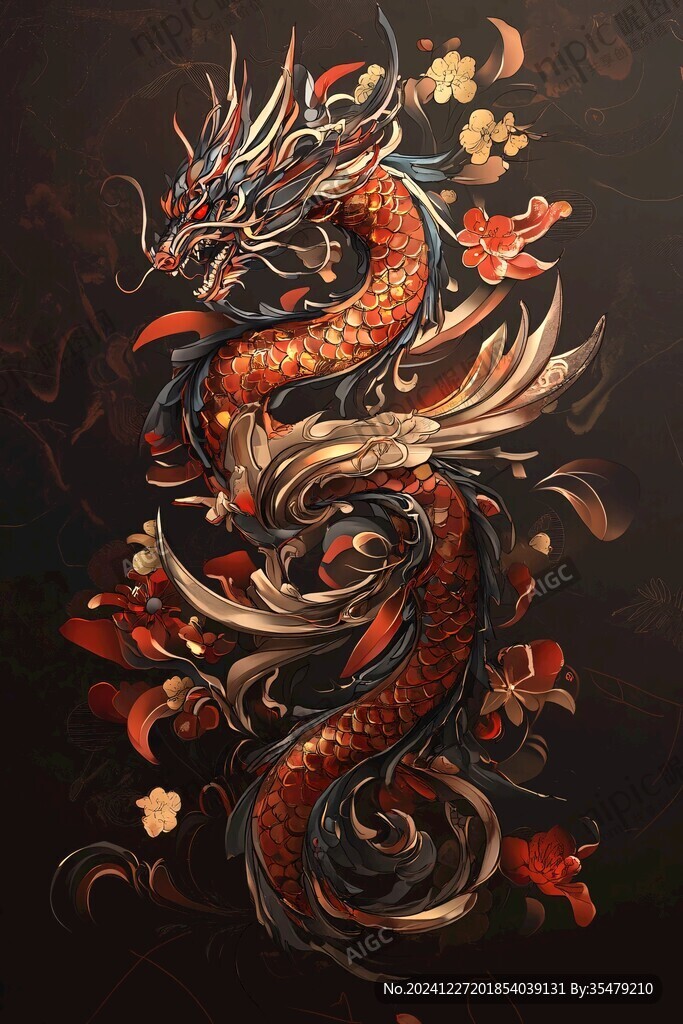 古風龍插畫