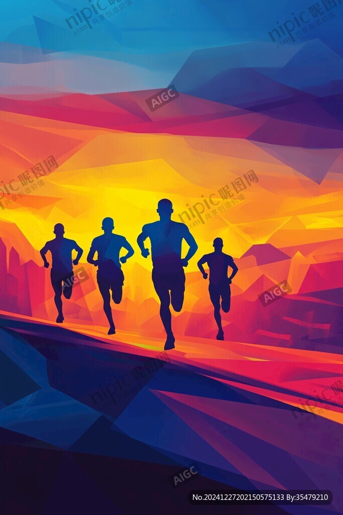 跑步運動比賽背景