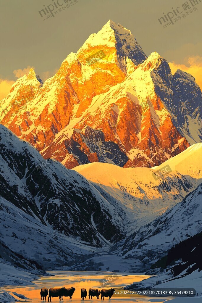金色雪山