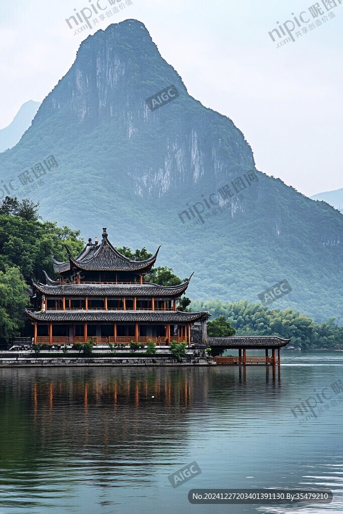 山水雙亭