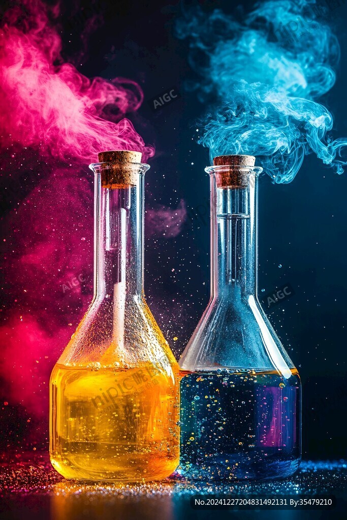 煙霧升騰的酒水