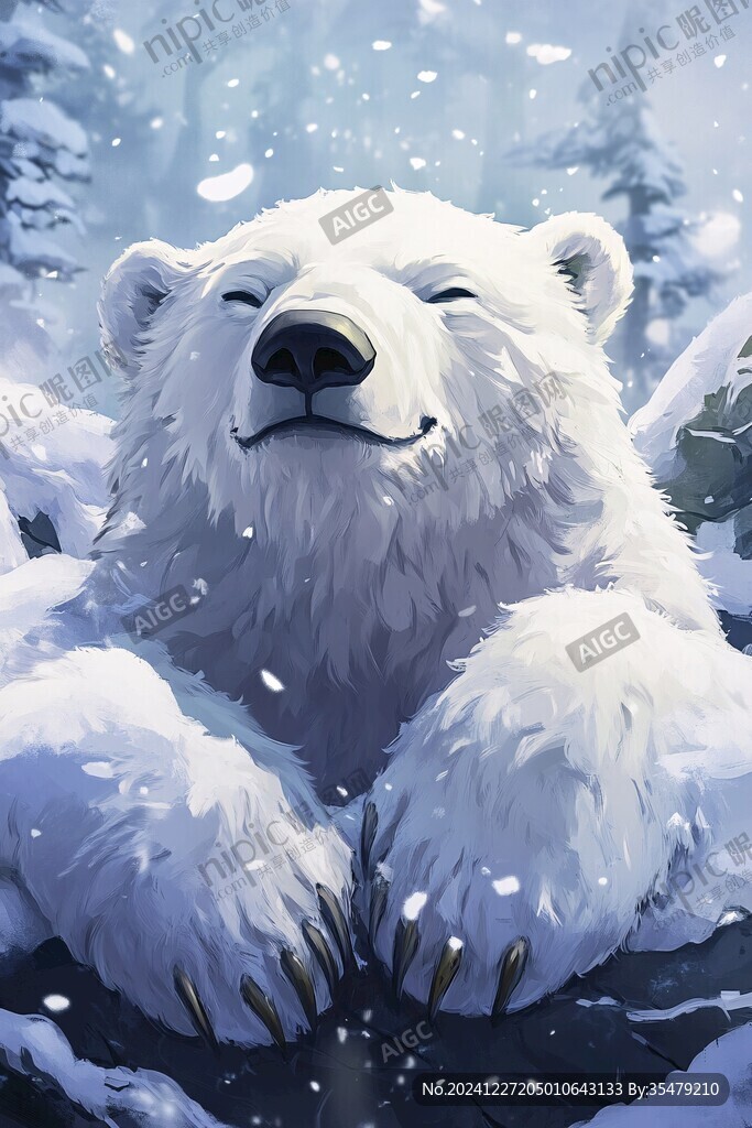 北極熊插畫