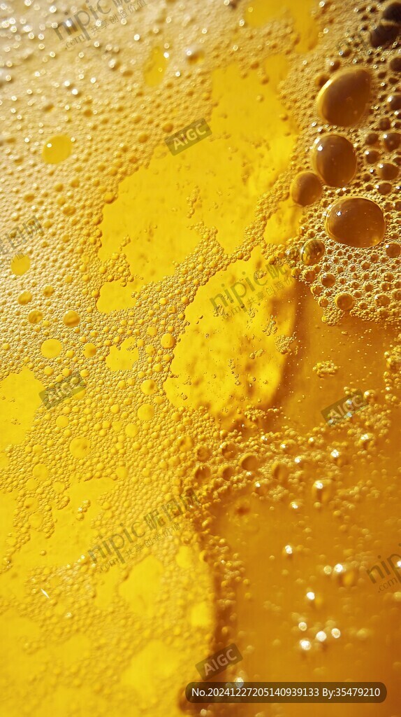 啤酒水珠特寫