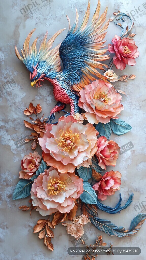 牡丹花鳳凰