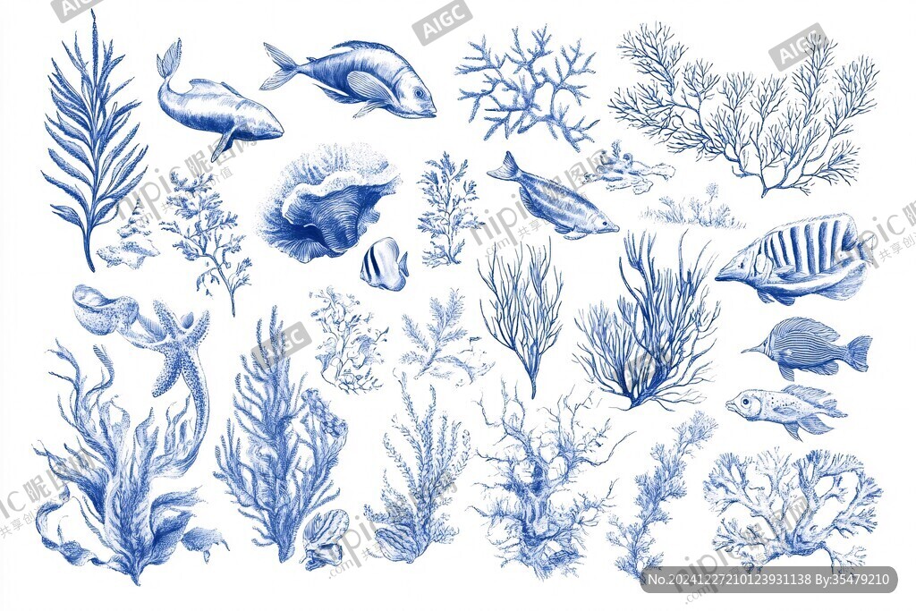 水族線稿