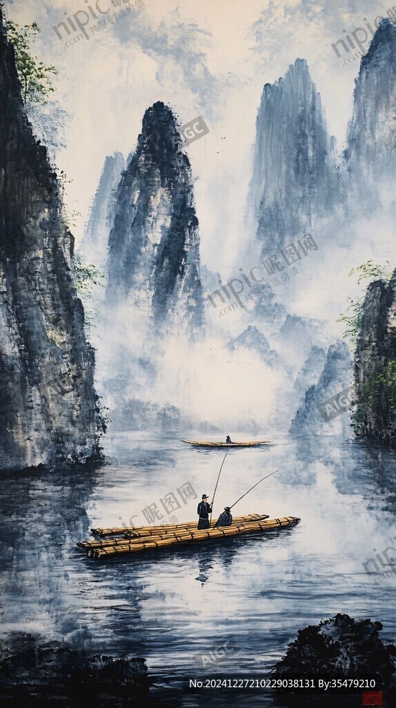 漓江漁歌圖