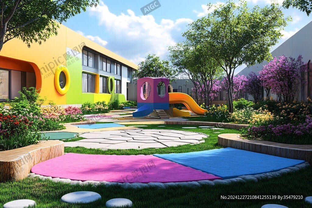 幼兒園內院效果圖