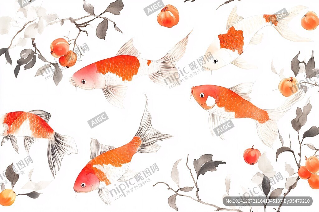 新中式九魚圖
