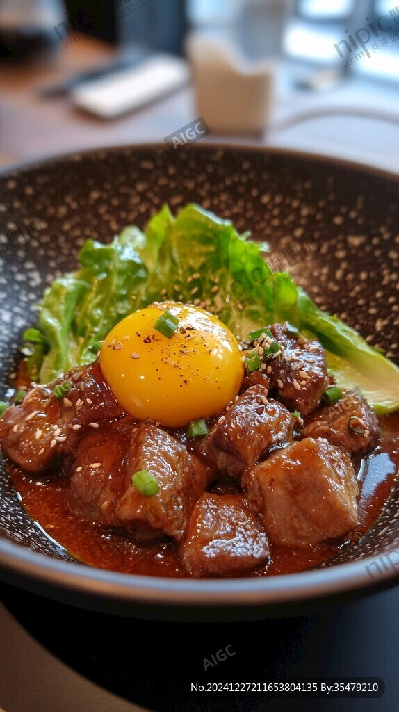 溏心蛋拼醬牛肉