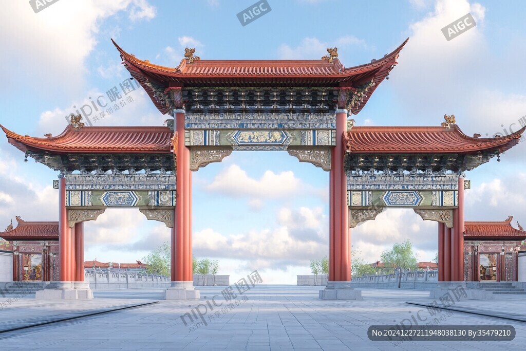 牌坊效果圖