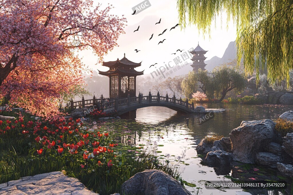 古風(fēng)場(chǎng)景春暖花開
