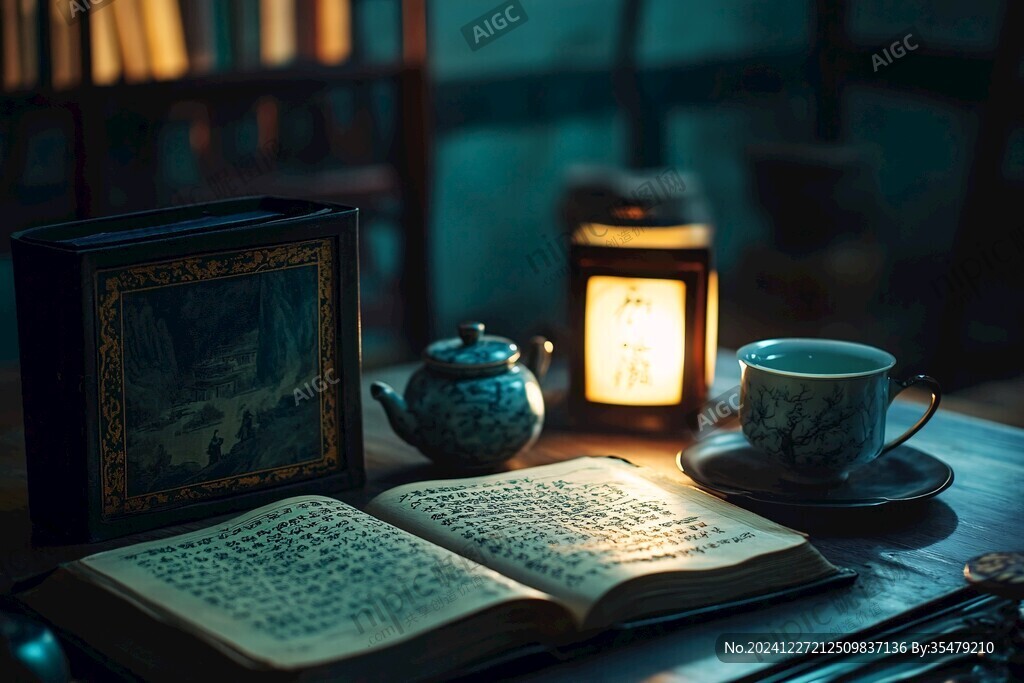 古人燈下讀書(shū)