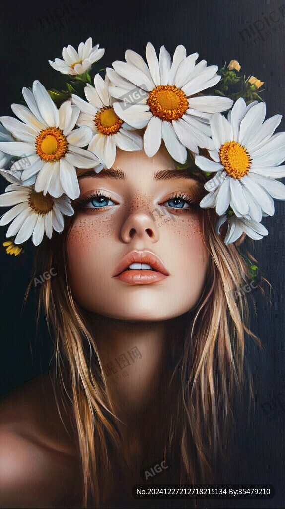 雛菊少女插畫