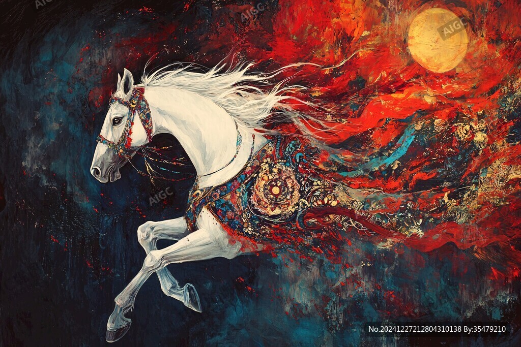 白龍馬插畫