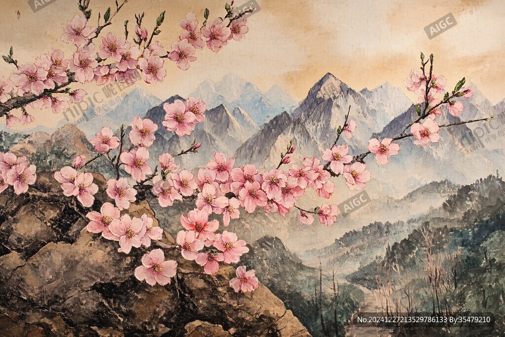 桃花壁畫