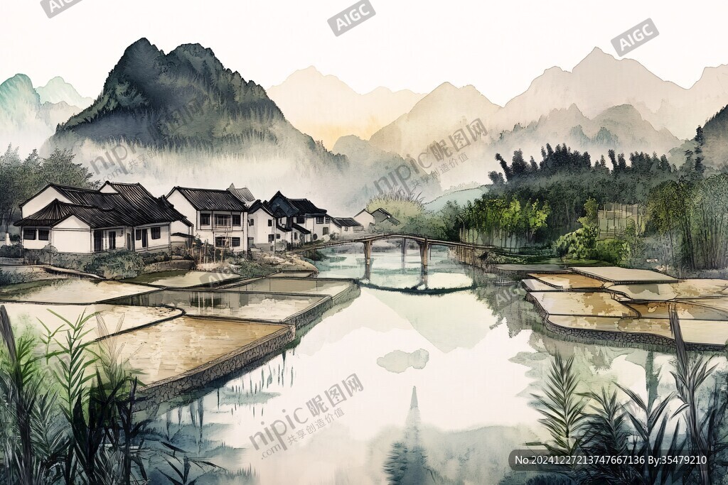 融水縣風(fēng)光插畫(huà)