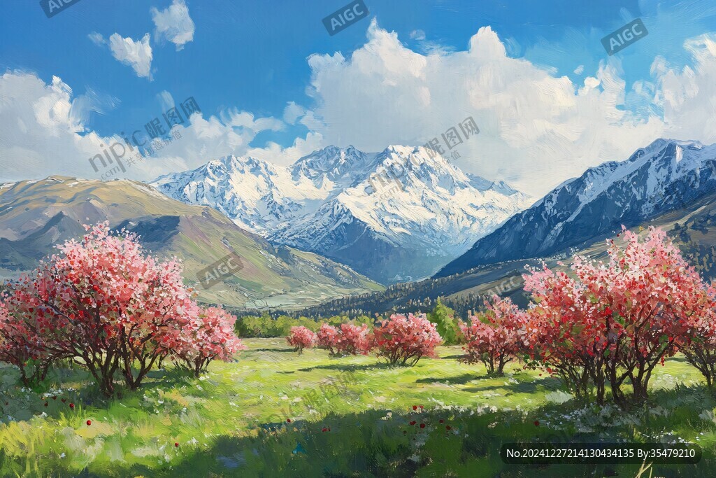 桃林插畫