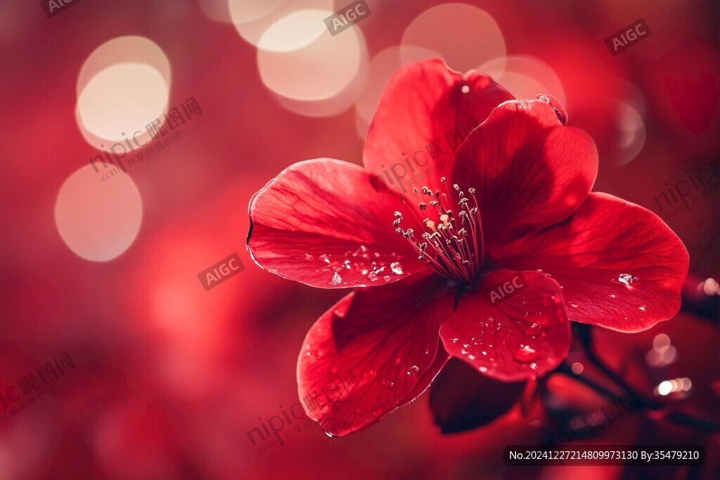 紅色小花壁紙