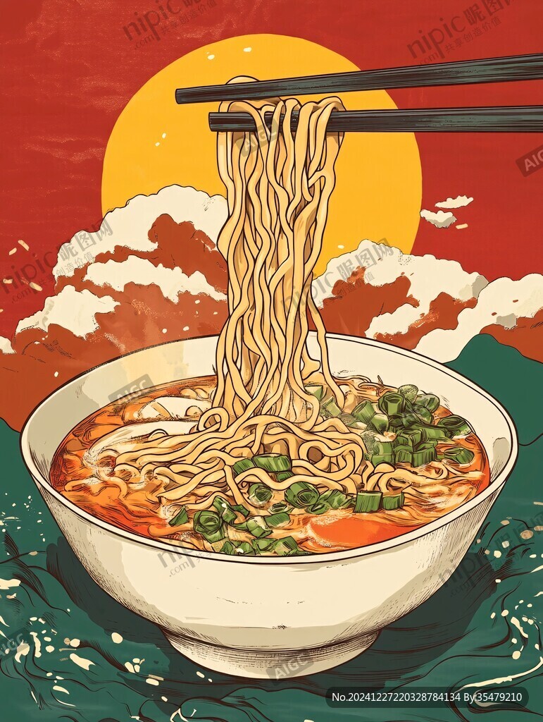 熱干面插畫