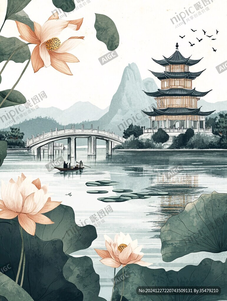 五亭橋插畫
