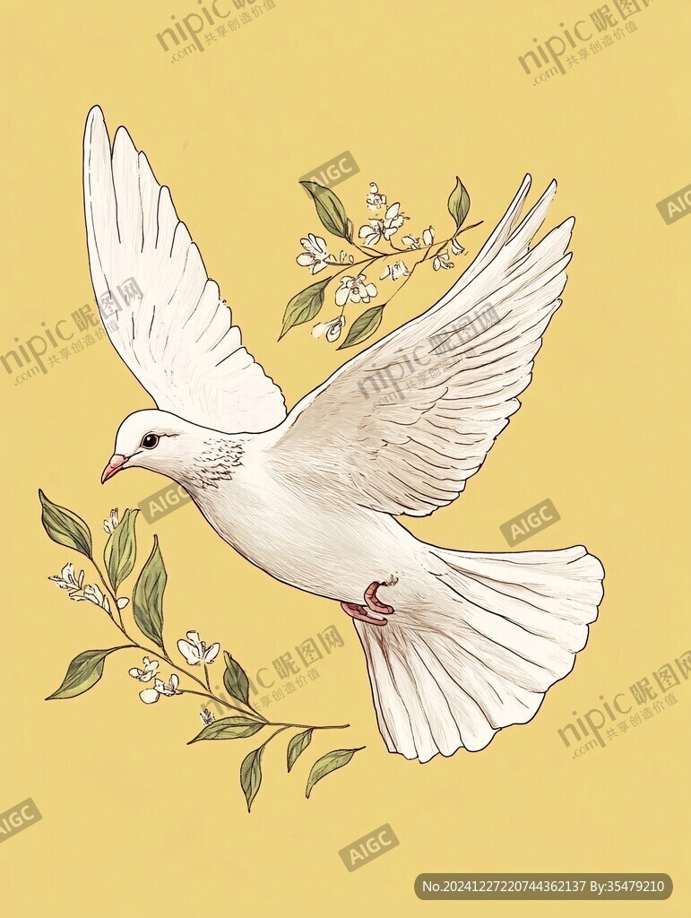 手繪簡(jiǎn)約鳥類春天插畫