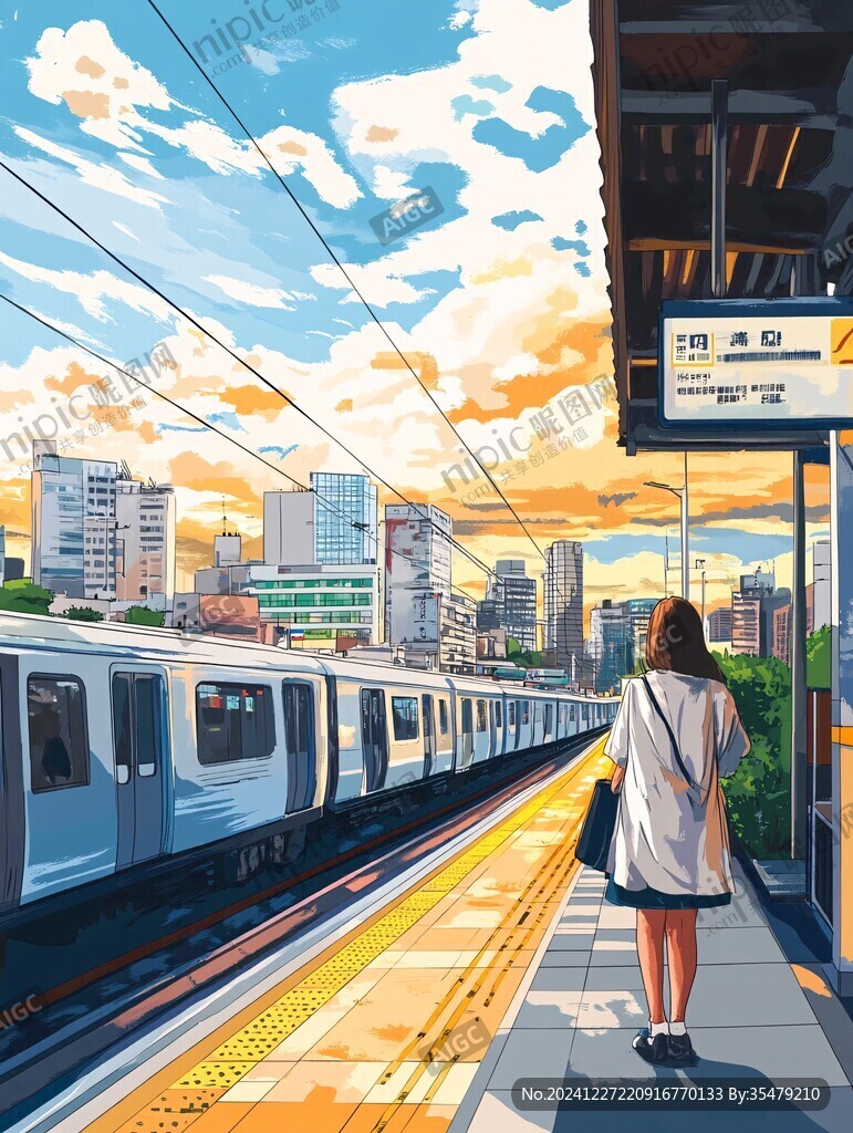 地鐵插畫