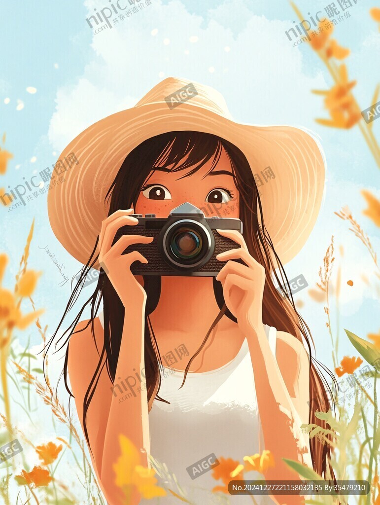 青春風少女插畫