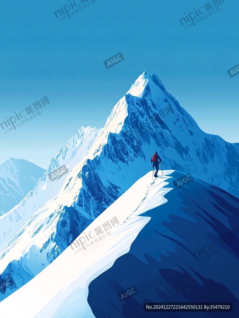 雪山插畫